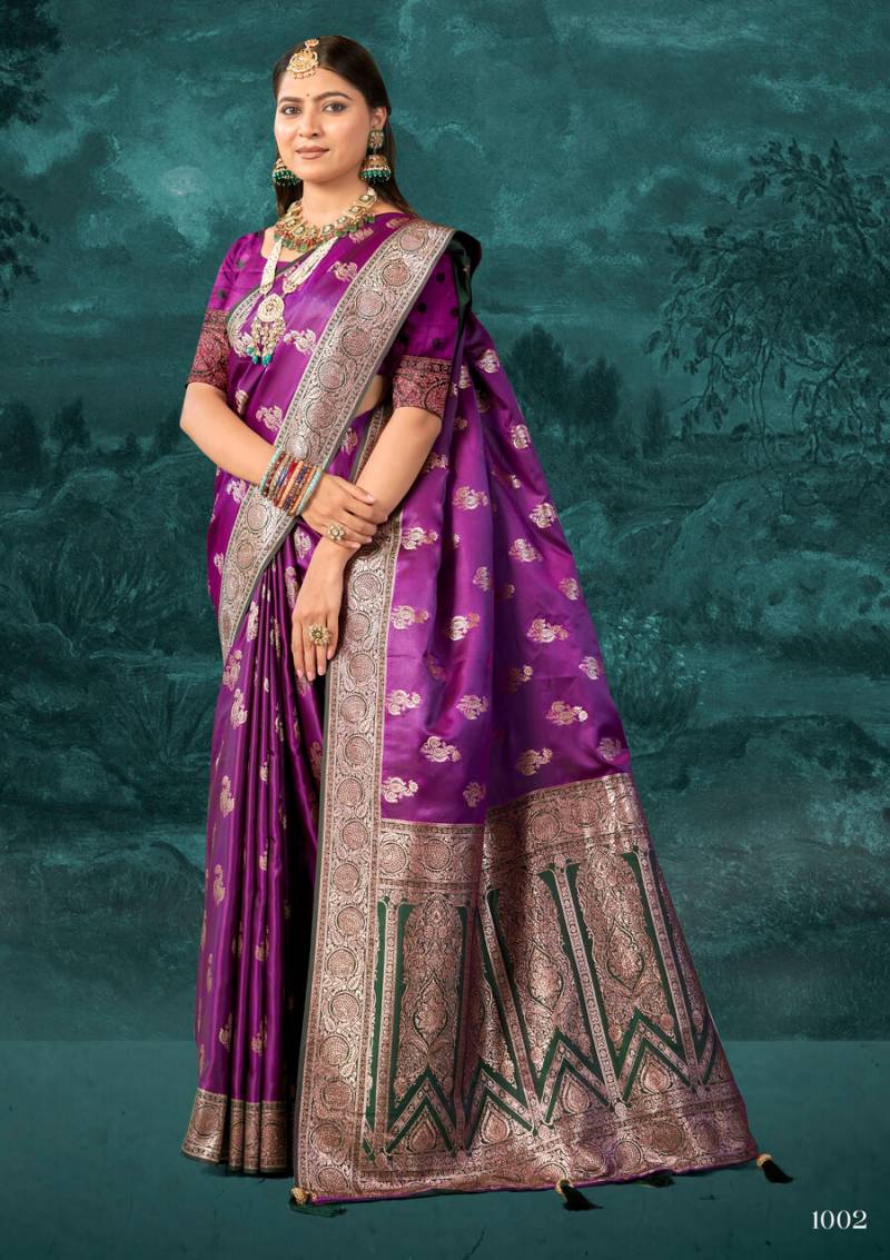 Saroj Omkara Satin Saroski Vol 1 Premium Satin Silk Saree