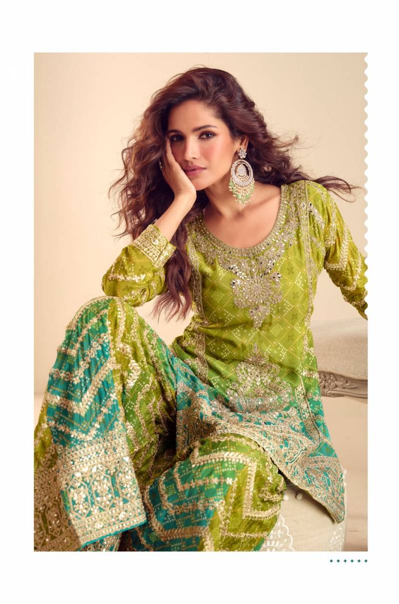 Gulkayra Misbah Chinon Digital Embroidery Work Salwar Suits