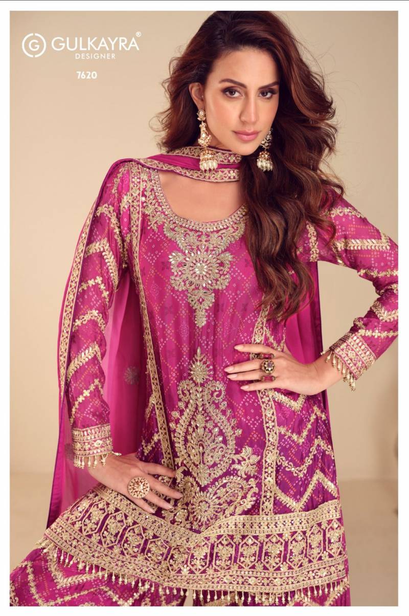 Gulkayra Misbah Chinon Digital Embroidery Work Salwar Suits
