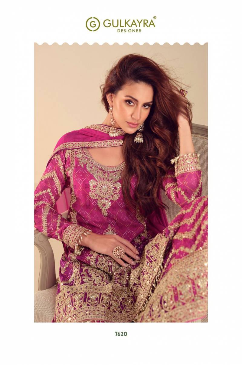 Gulkayra Misbah Chinon Digital Embroidery Work Salwar Suits