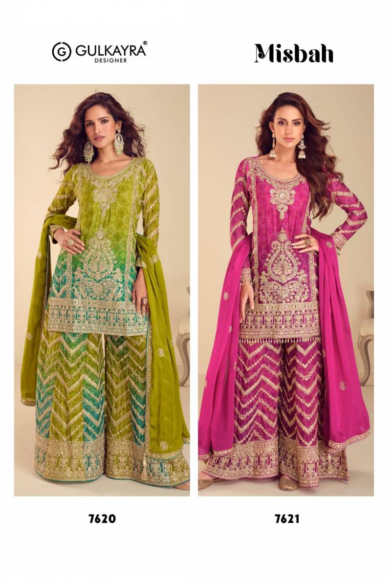 Gulkayra Misbah Chinon Digital Embroidery Work Salwar Suits