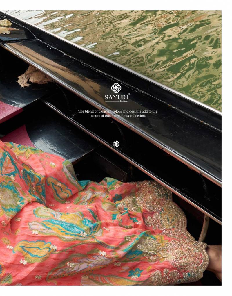 Sayuri Geet Chinon Silk Embroidered Work Designer Gown Collection