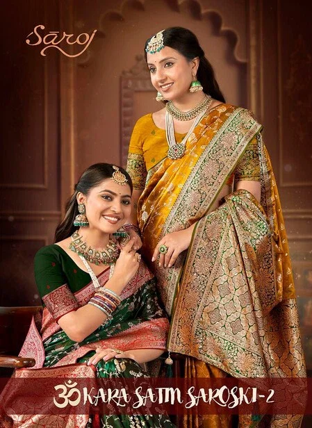 Saroj Omkara Satin Saroski Vol 2 Premium Satin Silk Saree
