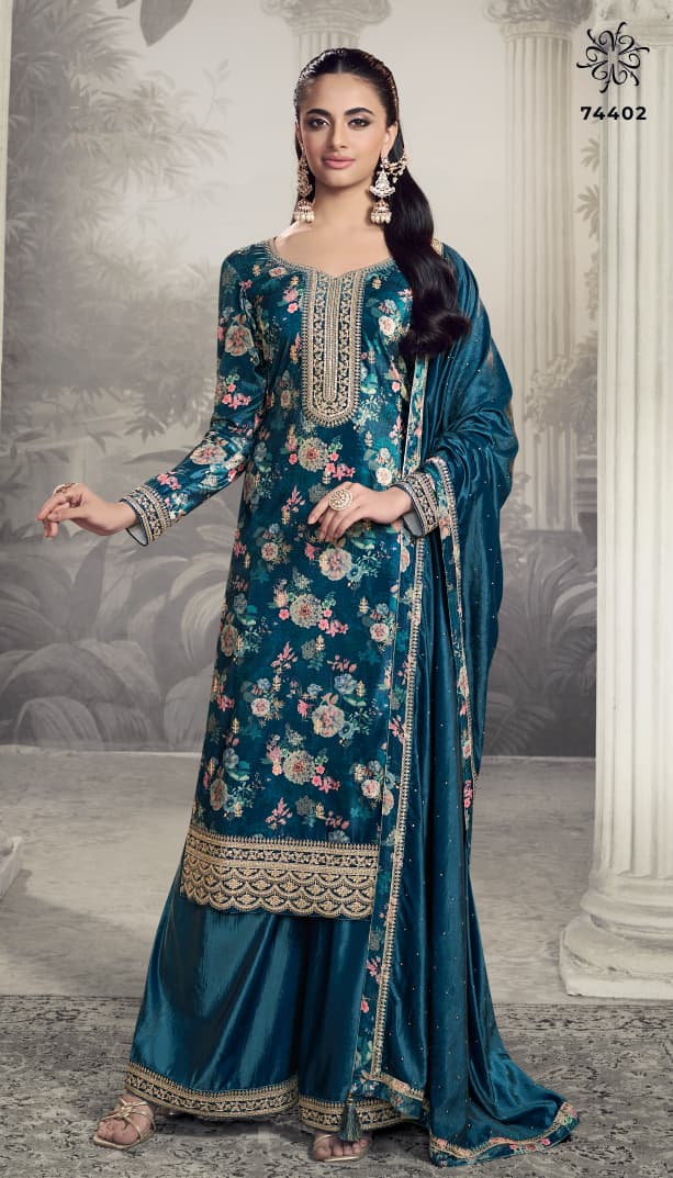 Vinay Kuleesh Charvi Digital Print Velvet Salwar Kameez Collection