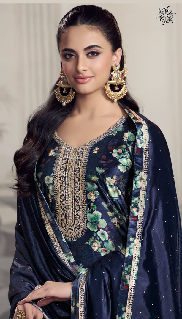 Vinay Kuleesh Charvi Digital Print Velvet Salwar Kameez Collection