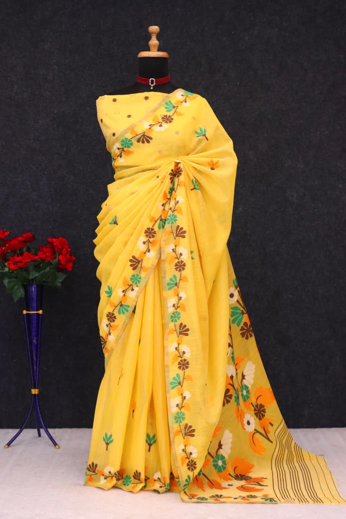 Scps Rangkaat C Linen Cotton Silk Saree Collection
