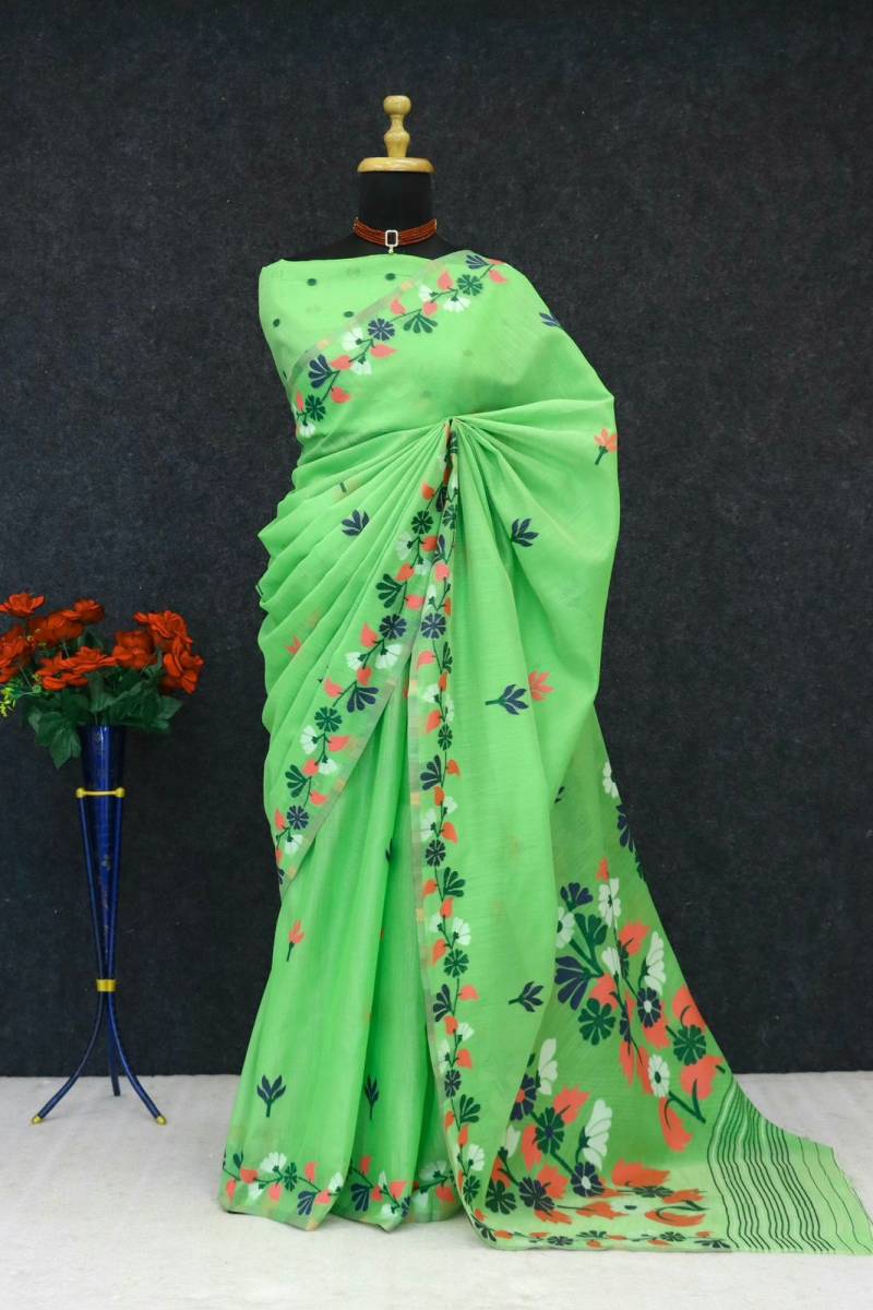 Scps Rangkaat C Linen Cotton Silk Saree Collection