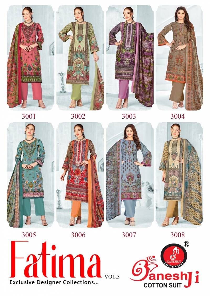 Ganeshji Fatima Vol 3 Cotton Printed Designer Dress Material