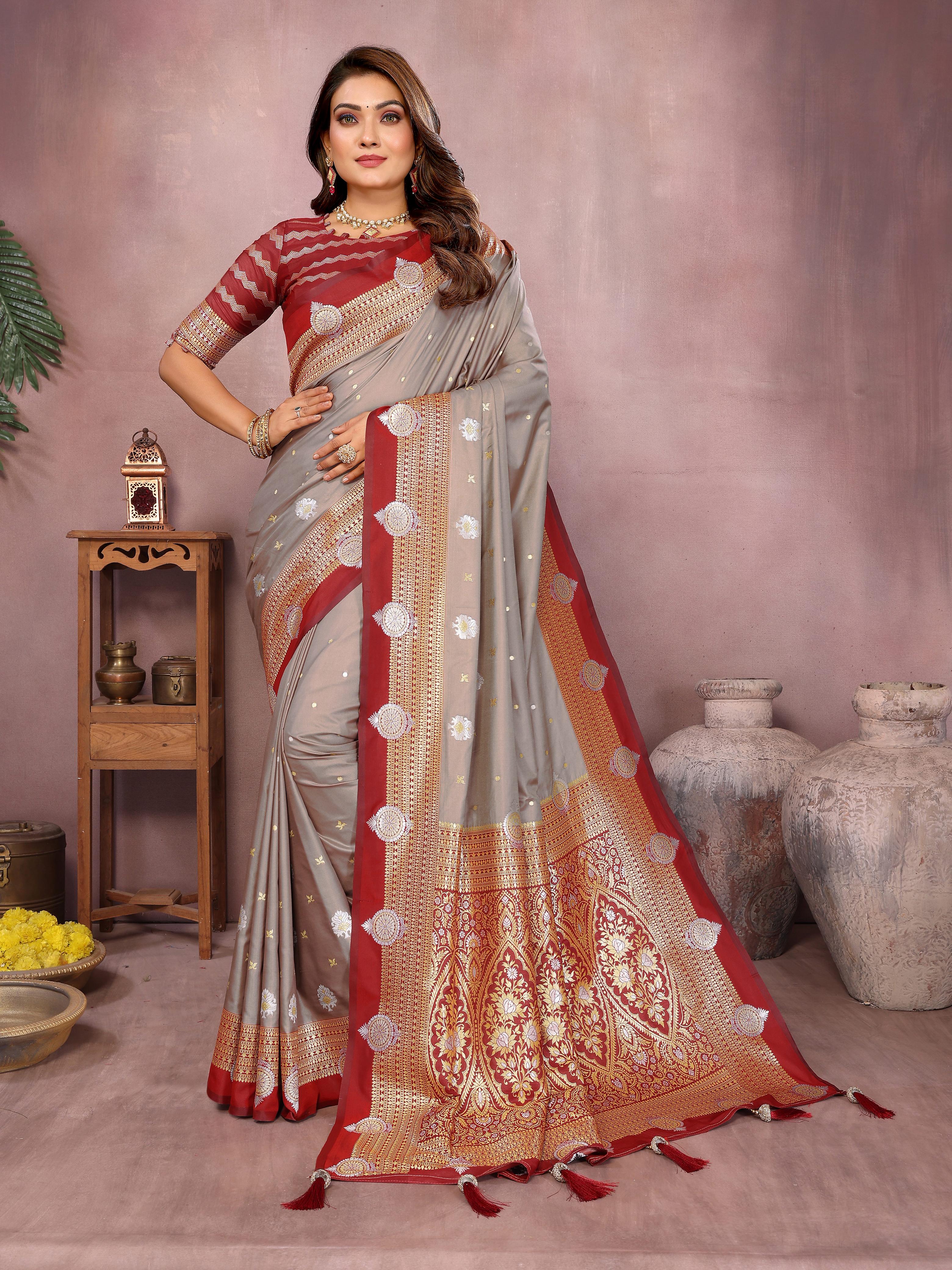 Lekha VC Sanmati Pure Handloom Kalamkari Silk Zari Woven Saree