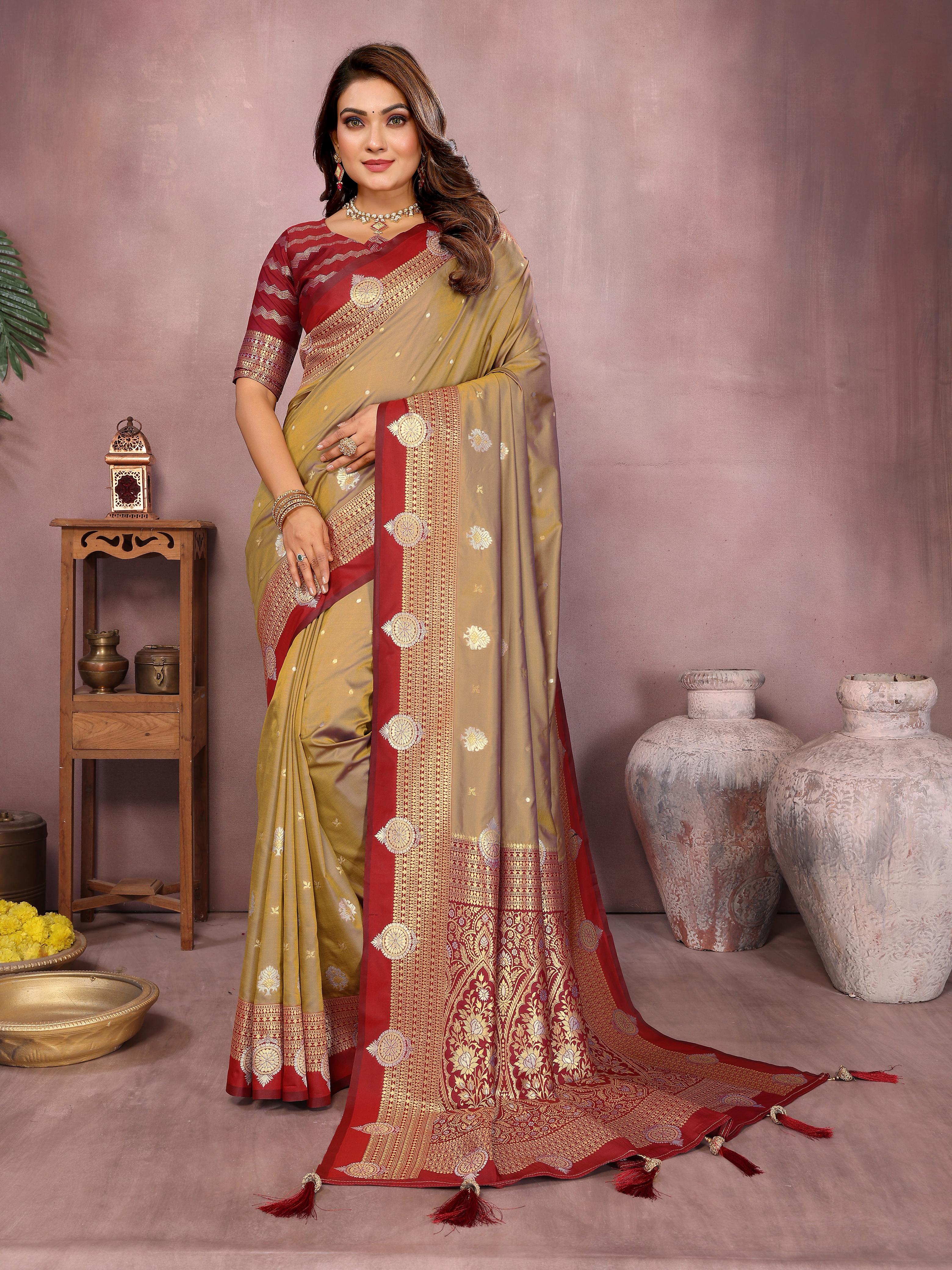 Lekha VC Sanmati Pure Handloom Kalamkari Silk Zari Woven Saree