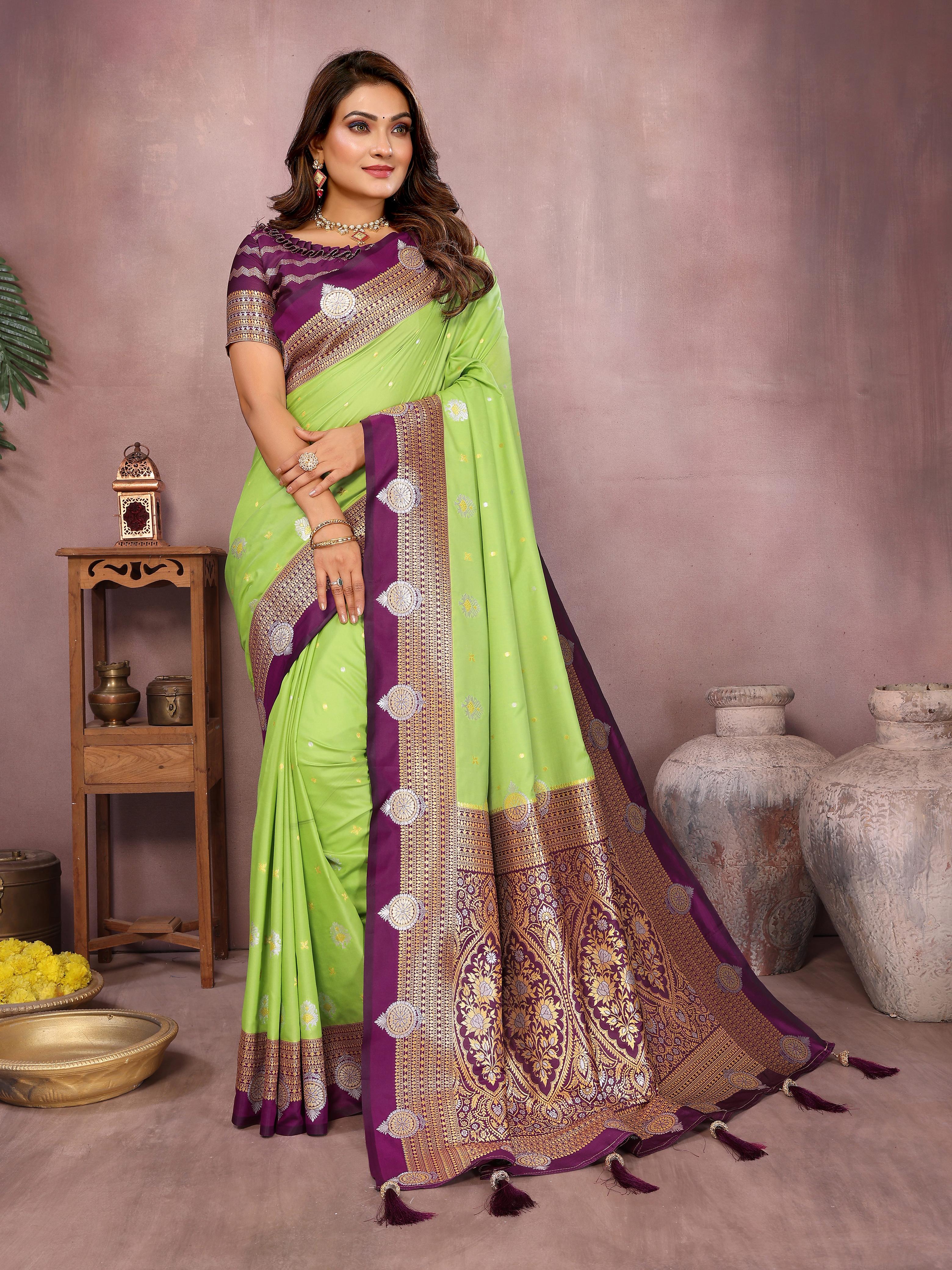 Lekha VC Sanmati Pure Handloom Kalamkari Silk Zari Woven Saree