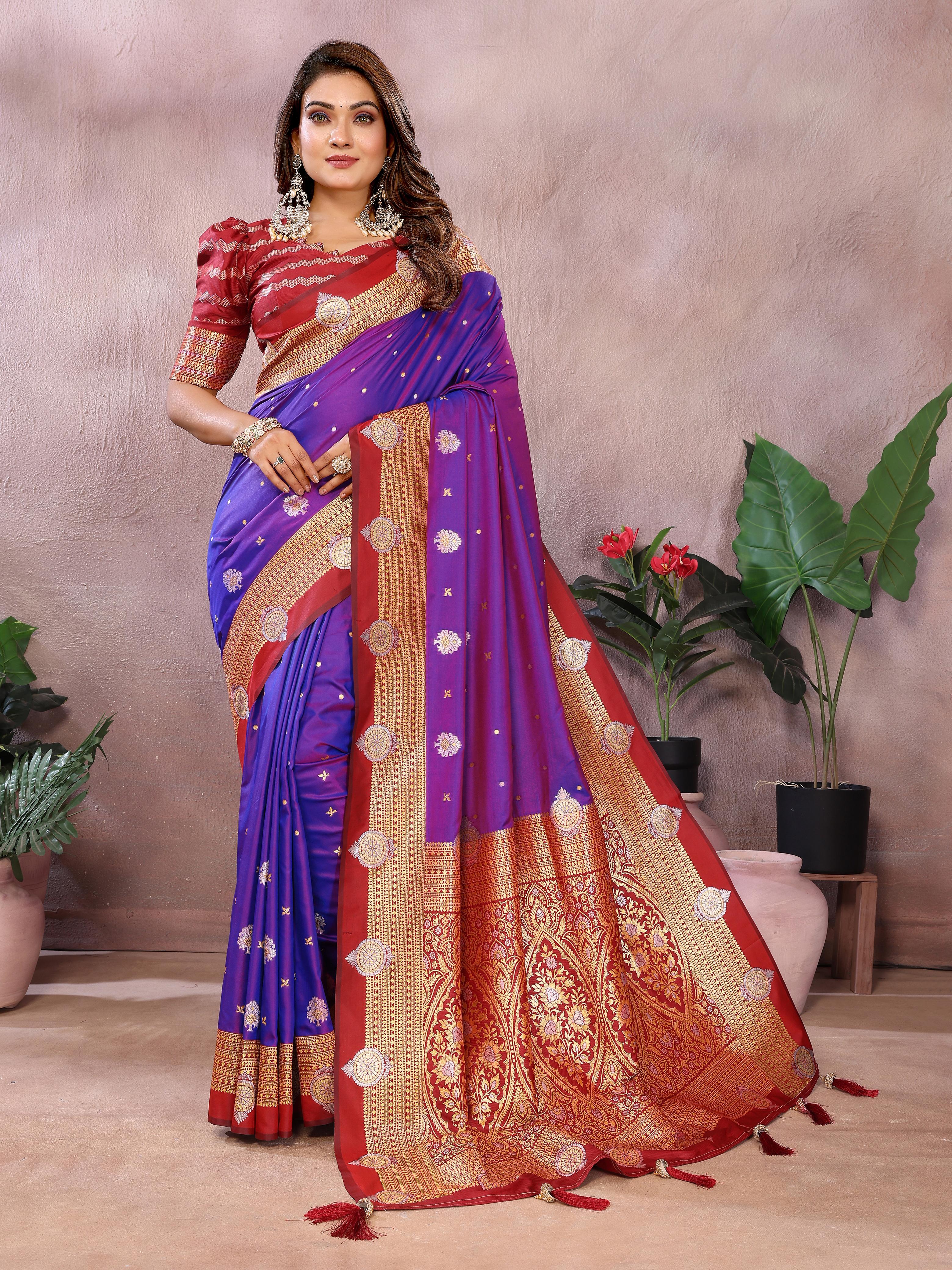 Lekha VC Sanmati Pure Handloom Kalamkari Silk Zari Woven Saree