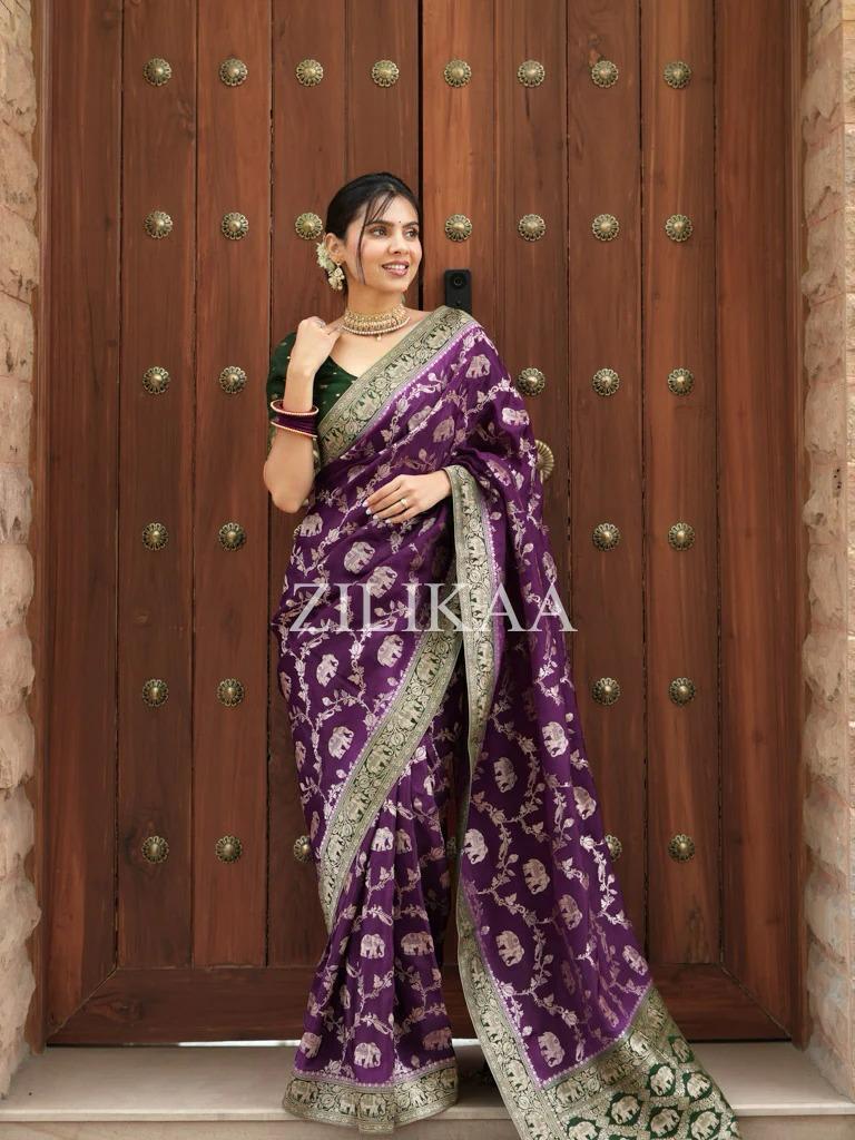Satani 45221 Banarasi Soft Silk Festival Wear Saree Collection