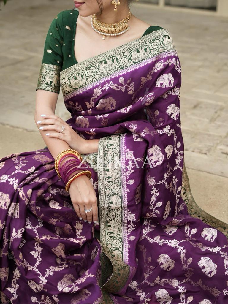 Satani 45221 Banarasi Soft Silk Festival Wear Saree Collection