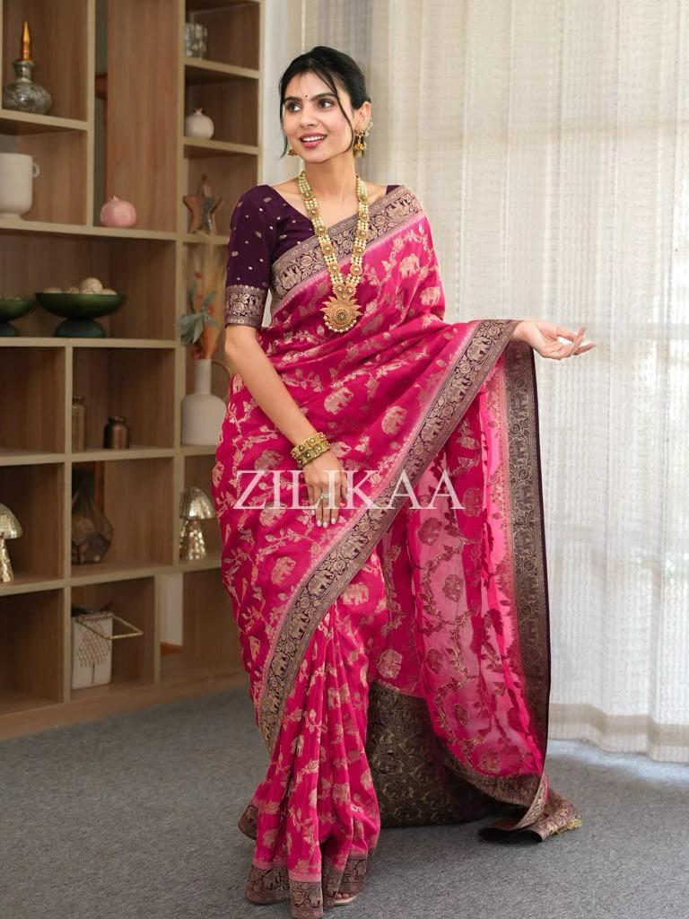 Satani 45221 Banarasi Soft Silk Festival Wear Saree Collection