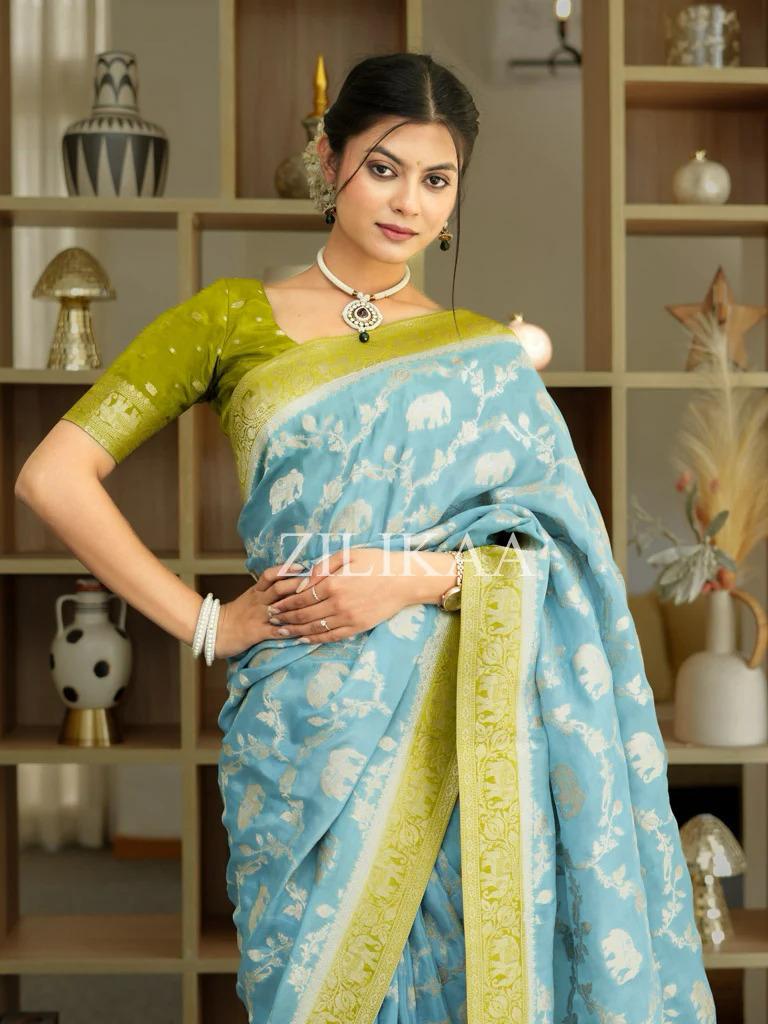 Satani 45221 Banarasi Soft Silk Festival Wear Saree Collection