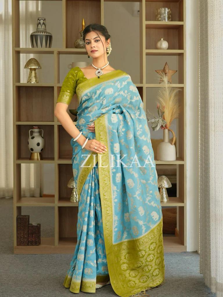 Satani 45221 Banarasi Soft Silk Festival Wear Saree Collection
