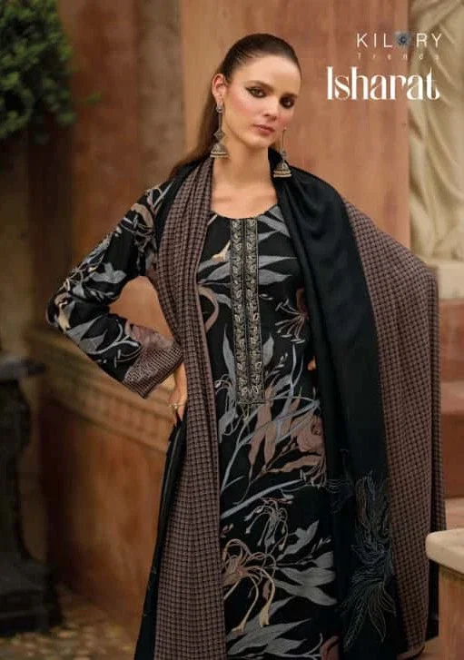 Kilory Isharat Viscose Pashmina Embroidery Work Salwar Kameez