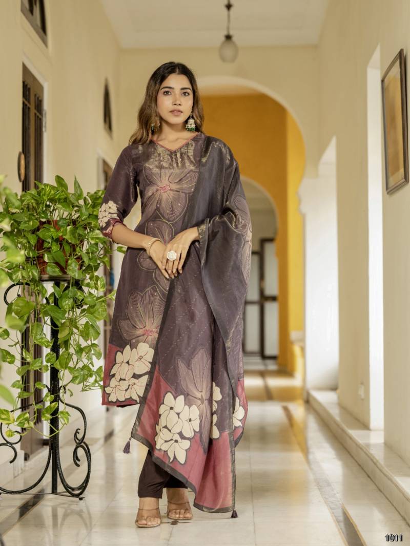 Reva Vol 1 Viscose Digital Printed Silk Kurti With Bottom Dupatta