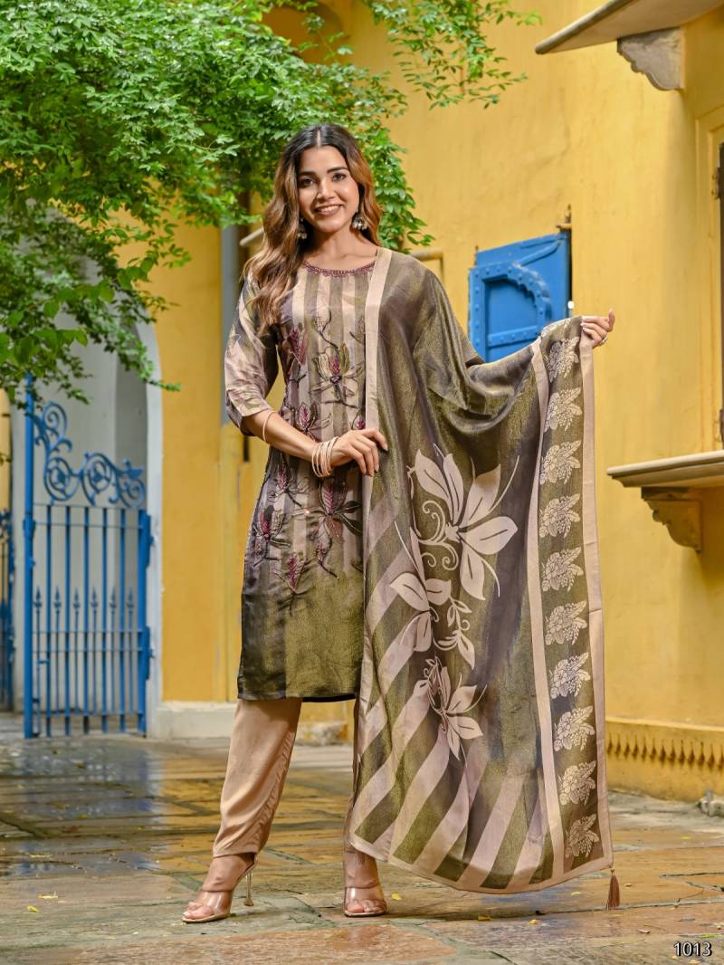 Reva Vol 1 Viscose Digital Printed Silk Kurti With Bottom Dupatta