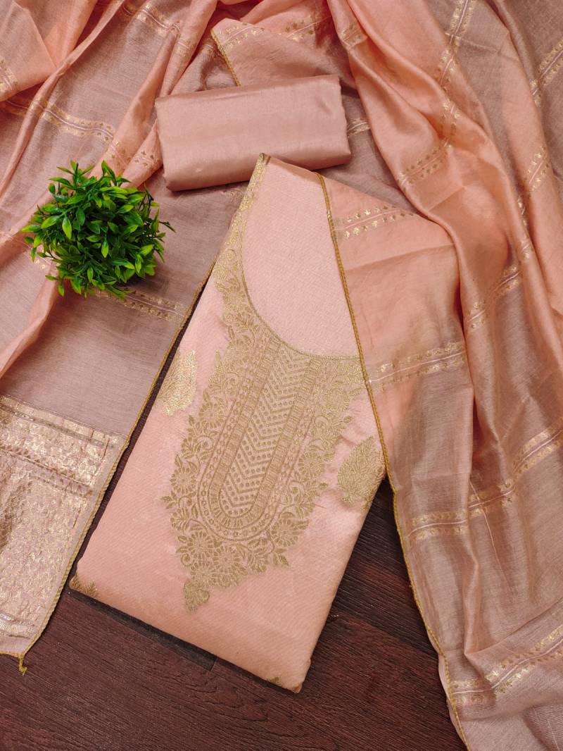 Cp 9114 Jacquard Designer Color Set Matching Dress Material Collection