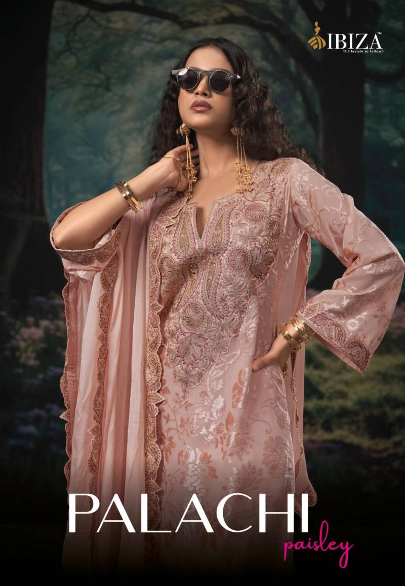 Ibiza Palachi Paisley Velvet Brasso Embroidery Work Salwar Kameez