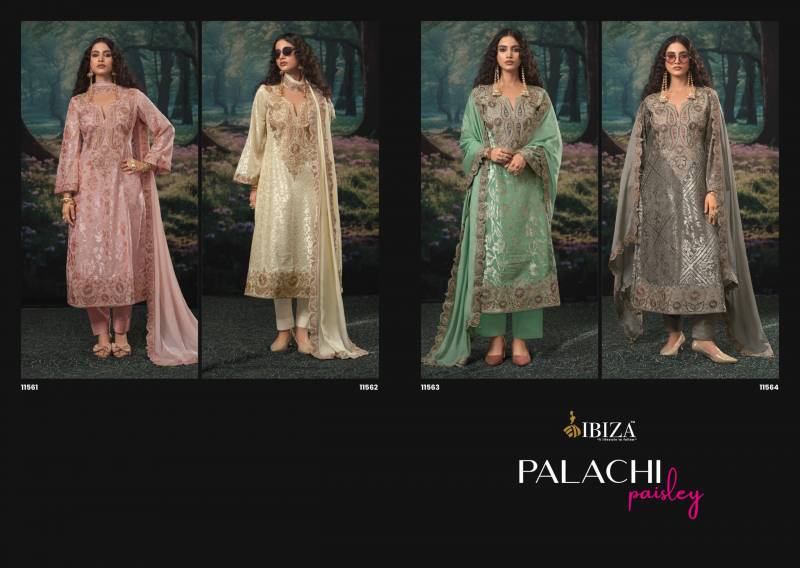 Ibiza Palachi Paisley Velvet Brasso Embroidery Work Salwar Kameez