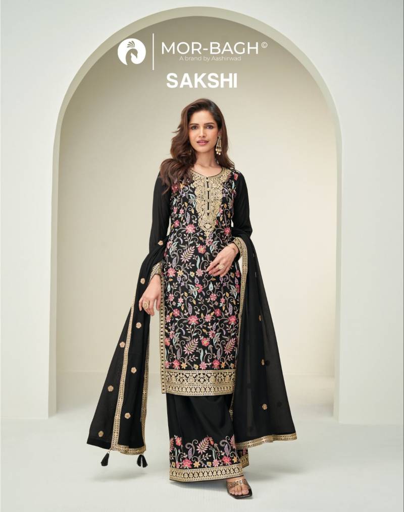 Aashirwad Mor Bagh Sakshi Chinon Silk Work Designer Salwar Kameez
