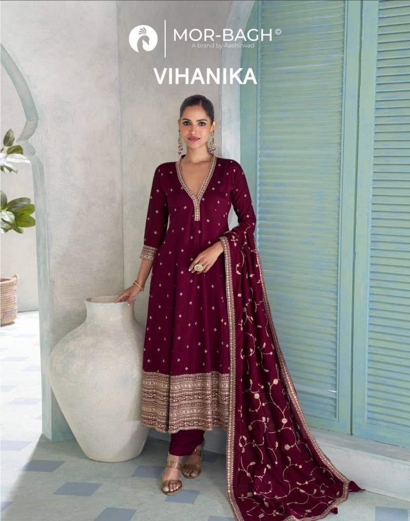 Aashirwad Mor Bagh Vihanika Silk And Work Designer Salwar Suits