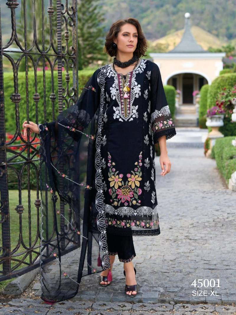 Greeze 45001 To 02 Pure Cotton Salwat Suits Collection