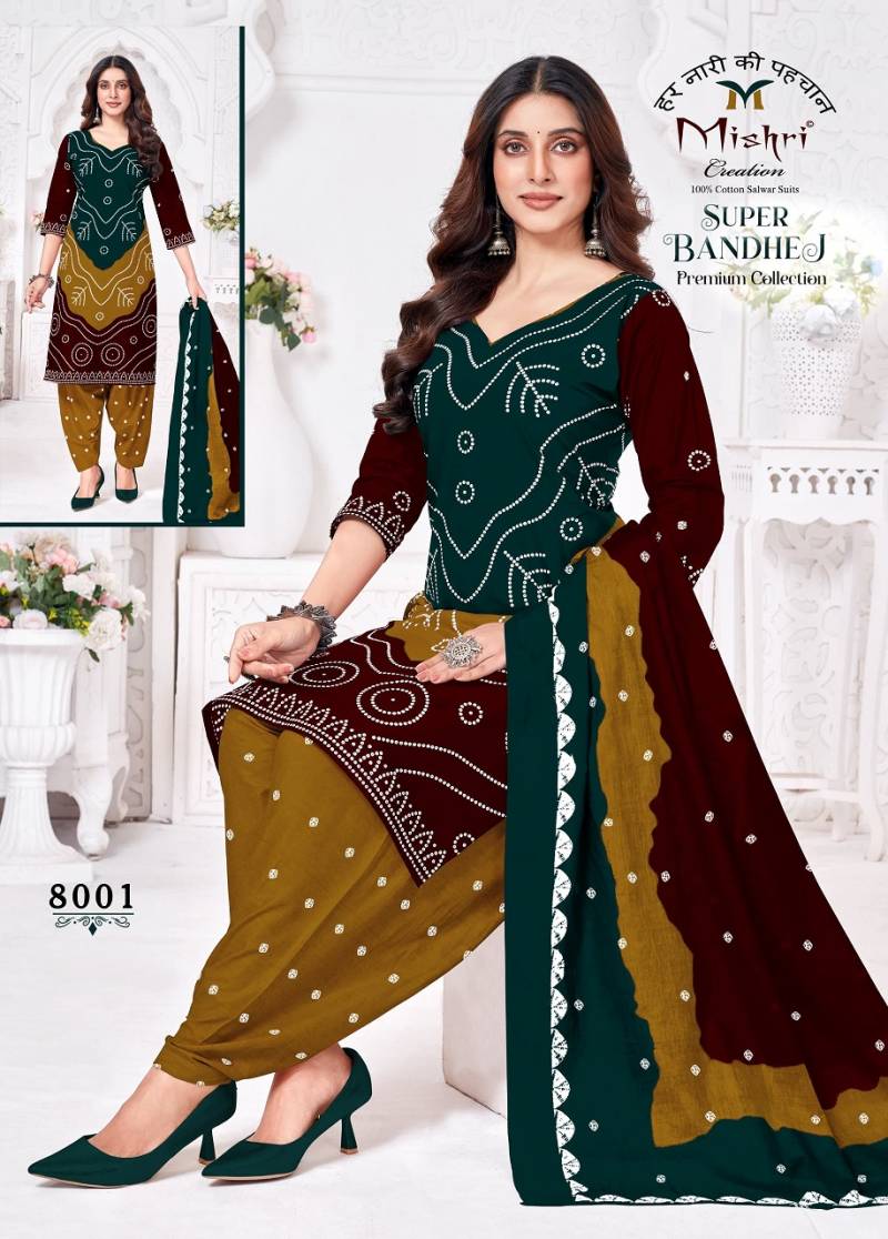 Mishri Super Bandhej Vol 8 Cotton Printed Dress Material