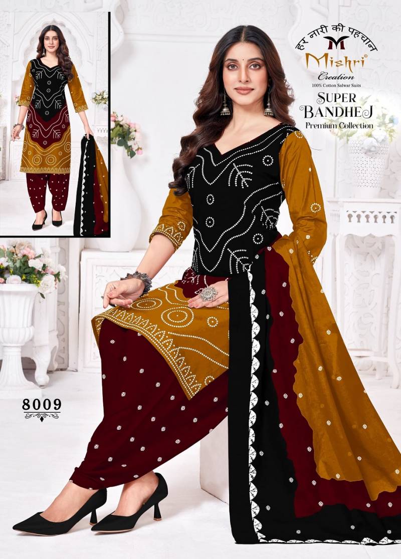 Mishri Super Bandhej Vol 8 Cotton Printed Dress Material