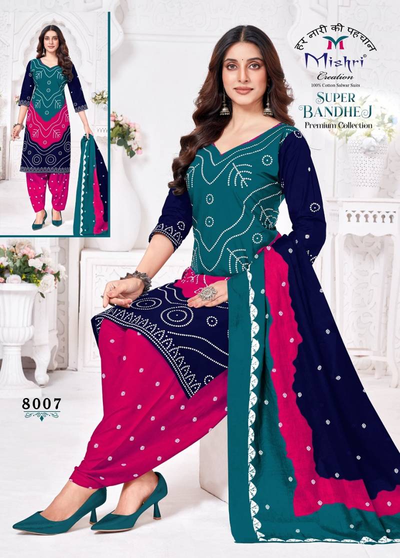 Mishri Super Bandhej Vol 8 Cotton Printed Dress Material