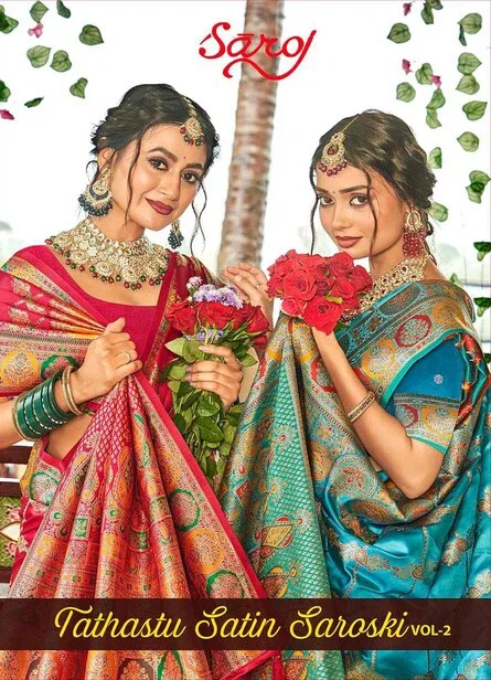 Saroj Tathastu Satin Saroski Vol 2 Pure Satin Silk Saree