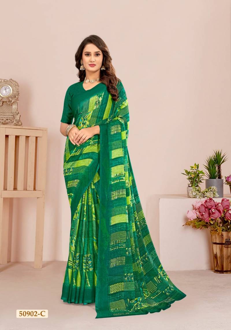 Ruchi Star Chiffon 124 Chiffon Casual Wear Saree Collection