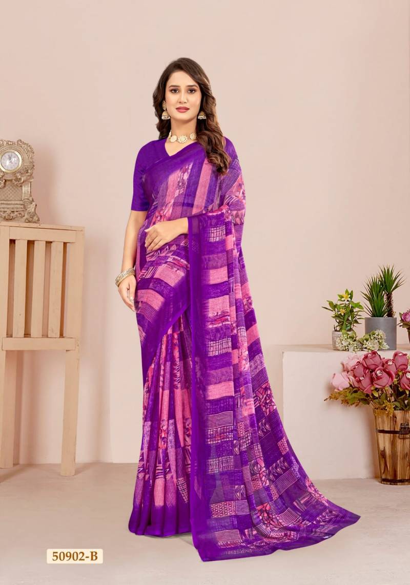 Ruchi Star Chiffon 124 Chiffon Casual Wear Saree Collection