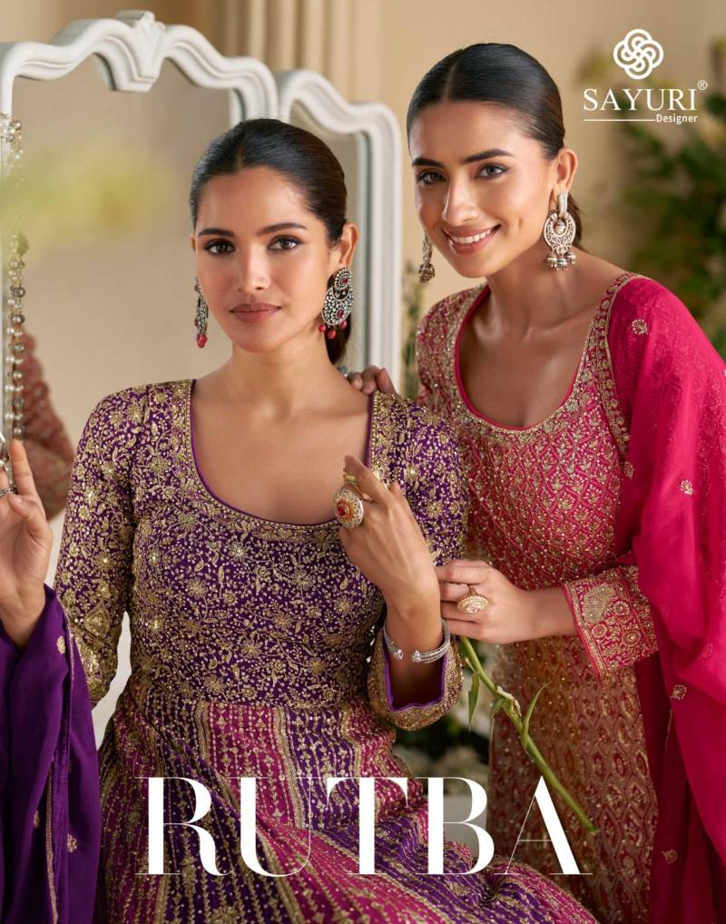 Sayuri Rutba Georgette Embroidered Party Wear Gown Collection