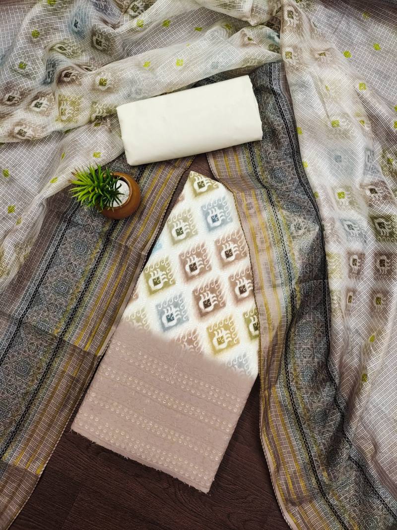 Cp 530 Cotton With Digital Printed Dress Material