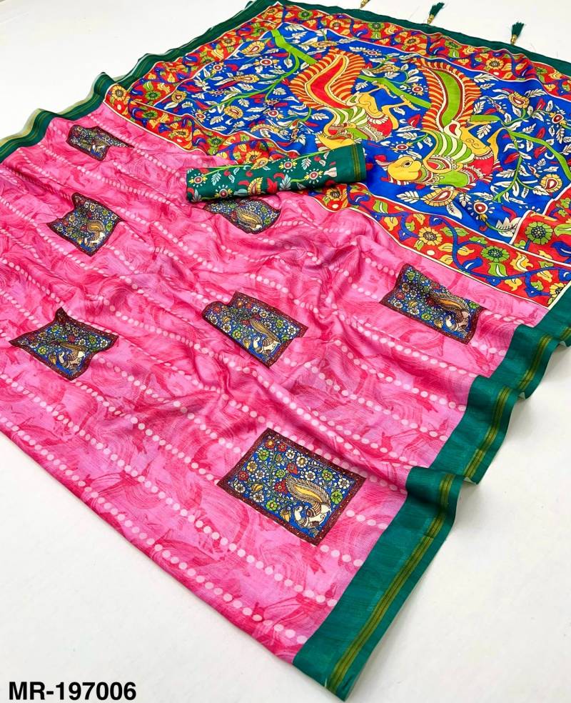 Rajyog Maheshwari Vol 2 Tusser Silk Kalamkari Printed Saree