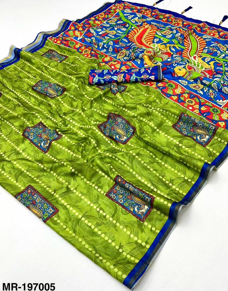 Rajyog Maheshwari Vol 2 Tusser Silk Kalamkari Printed Saree