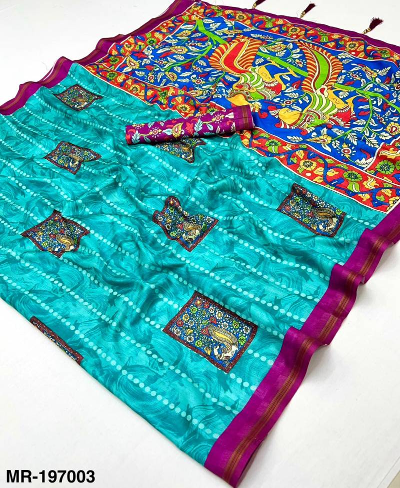 Rajyog Maheshwari Vol 2 Tusser Silk Kalamkari Printed Saree