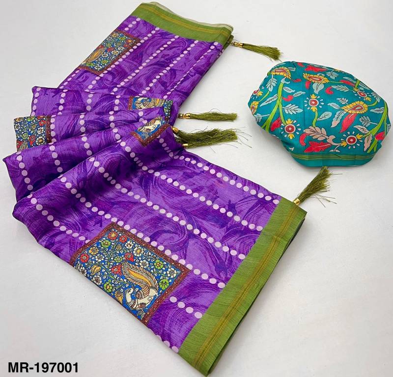 Rajyog Maheshwari Vol 2 Tusser Silk Kalamkari Printed Saree