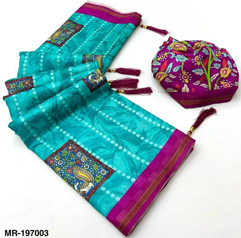 Rajyog Maheshwari Vol 2 Tusser Silk Kalamkari Printed Saree