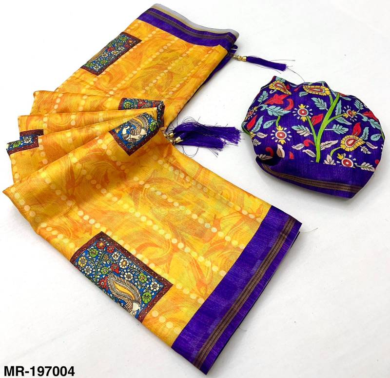 Rajyog Maheshwari Vol 2 Tusser Silk Kalamkari Printed Saree