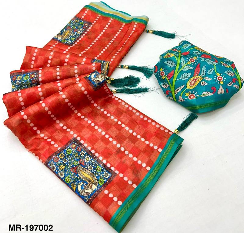 Rajyog Maheshwari Vol 2 Tusser Silk Kalamkari Printed Saree
