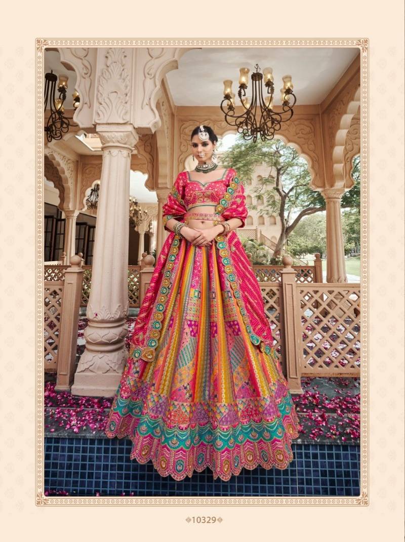 Rayol Vrindavan Vol 59 Banarasi Silk Designer Lehenga Choli Collection