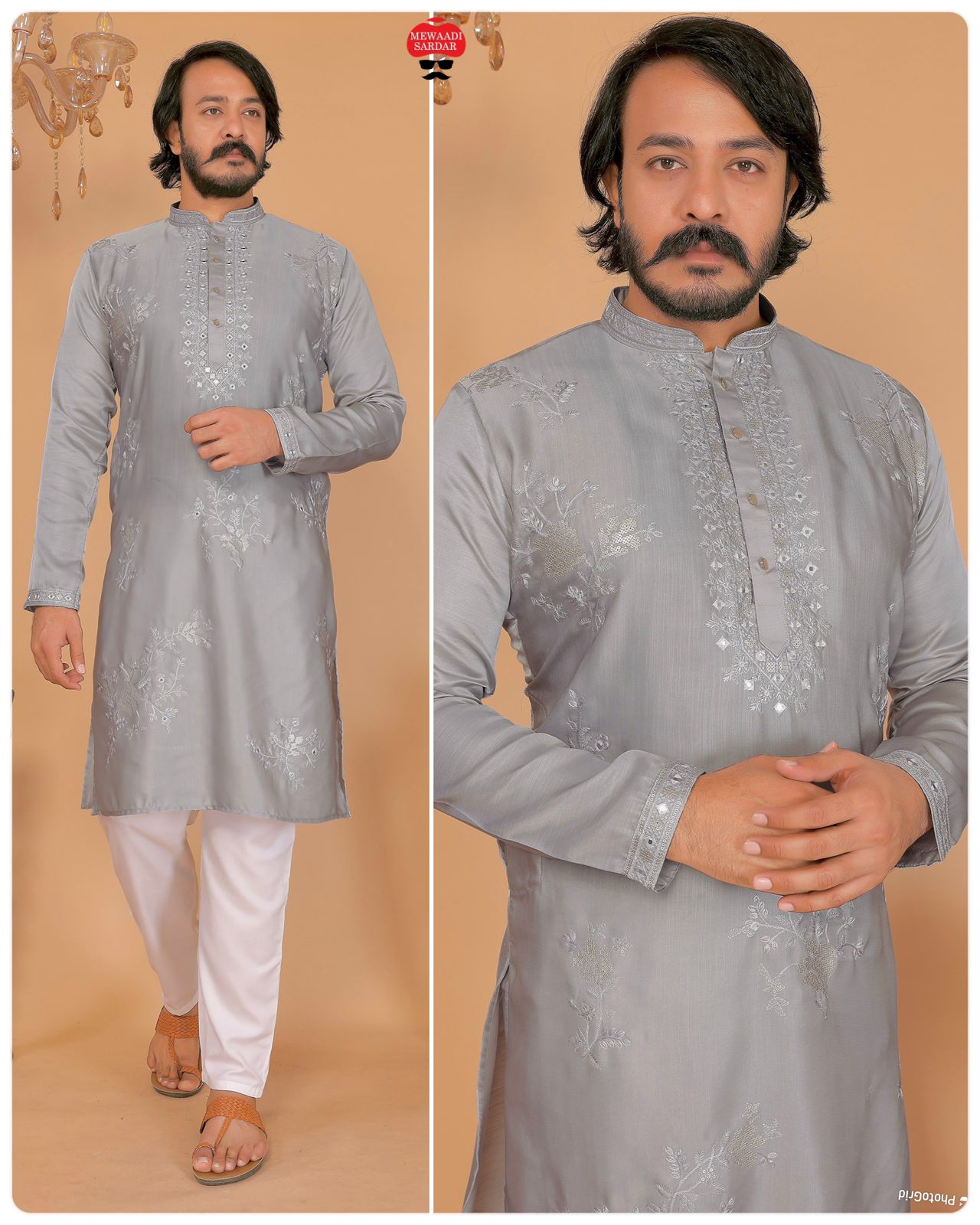 Lekha LI Utsav 11.0 Viscose Silk Embroidery With Sequence Kurta Pajama
