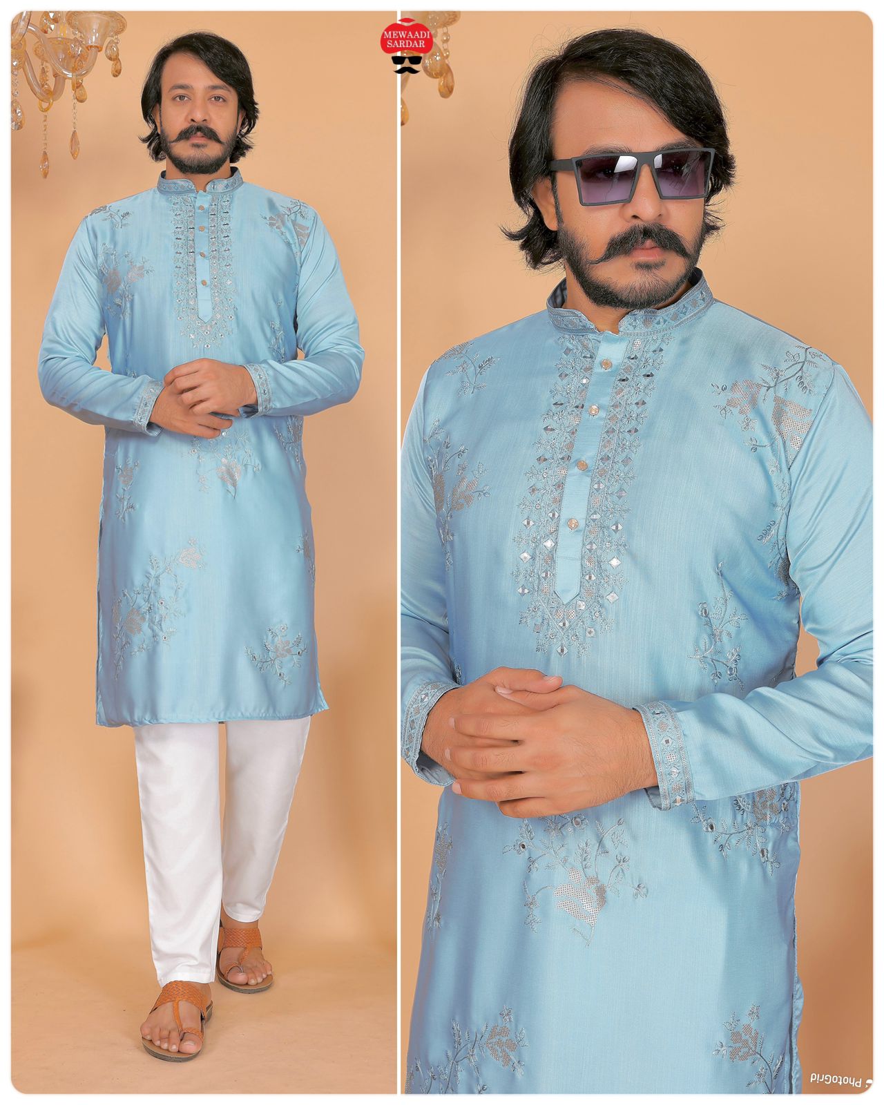 Lekha LI Utsav 11.0 Viscose Silk Embroidery With Sequence Kurta Pajama