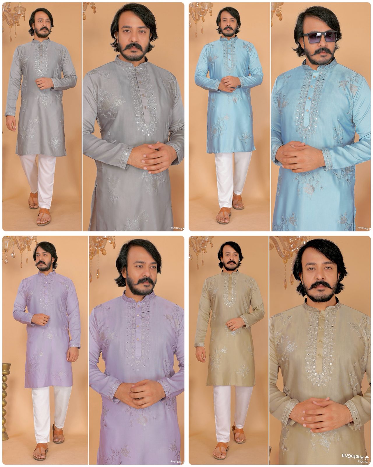 Lekha LI Utsav 11.0 Viscose Silk Embroidery With Sequence Kurta Pajama