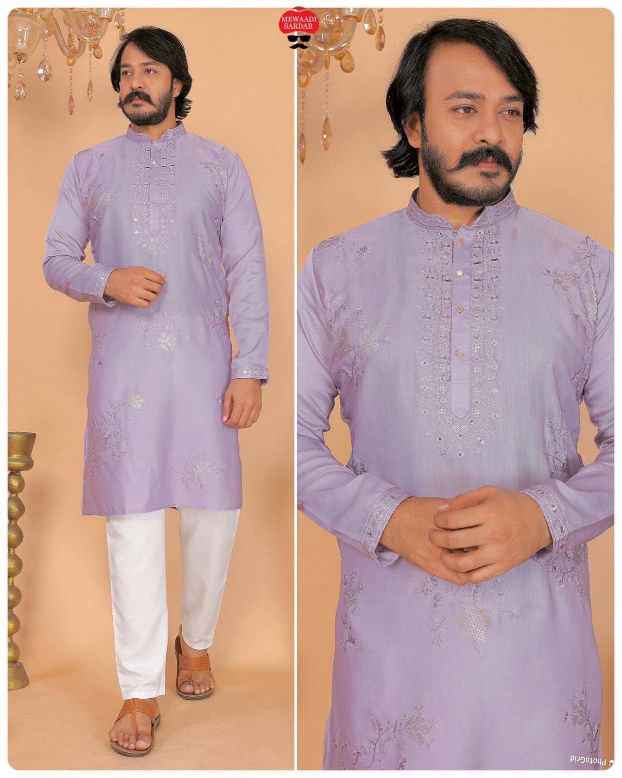 Lekha LI Utsav 11.0 Viscose Silk Embroidery With Sequence Kurta Pajama